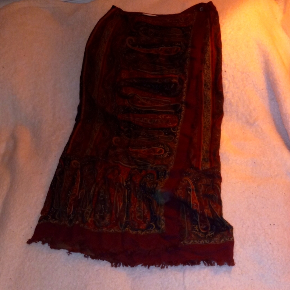Vintage Fringe Paisley Skirt
